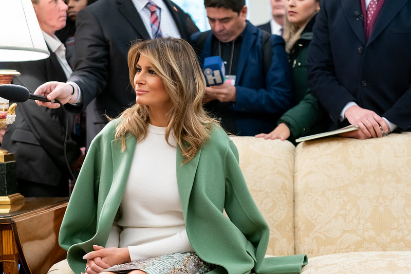 Melania Trump's Easter Coat Allegedly Woven from Meghan Markle's Favorite Brand's